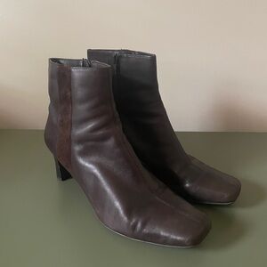 Clarks Vintage Leather Heeled Boots